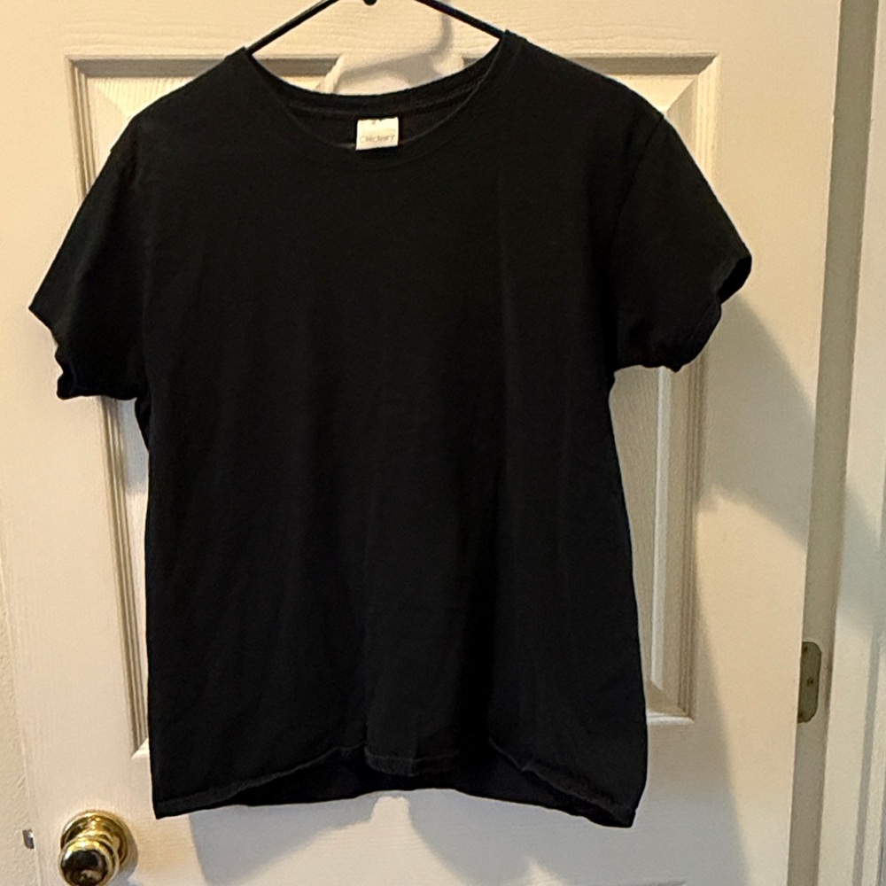 Gildan Black Tee with Pink Graphic